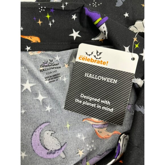 Womens Halloween GHOSTS Pajama 2 Piece Set Top & Shorts Large - Picture 5 of 8